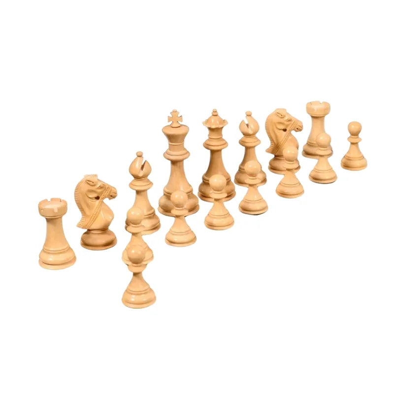 Chess Bazaar Bridle Series Chess Pieces (Ebony/Boxwood) With 60cm Black Anigre & Maple Chess Board