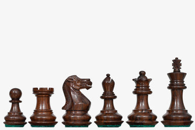 Collector Series Staunton sheesham and boxwood chess pieces with 66mm king