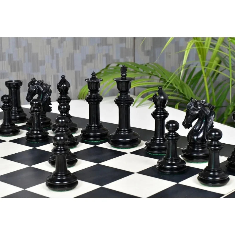 Chess Bazaar French Warrior Luxury Chess Pieces (Ebony/Boxwood) With 60cm Black Anigre & Maple Chess Board