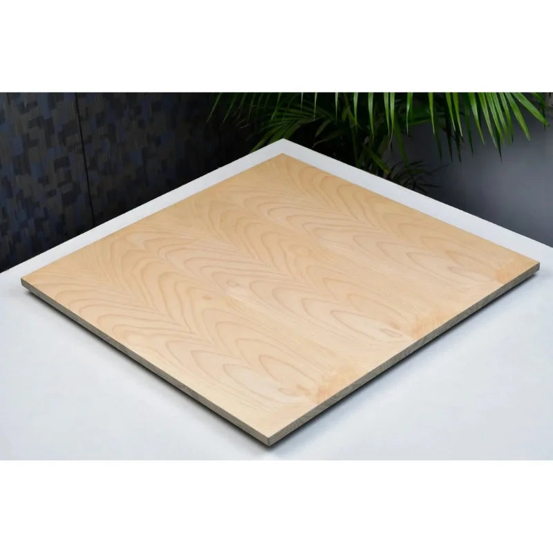 Chess Bazaar Grey Ash Burl & White Erable Deluxe 55cm Chess Board