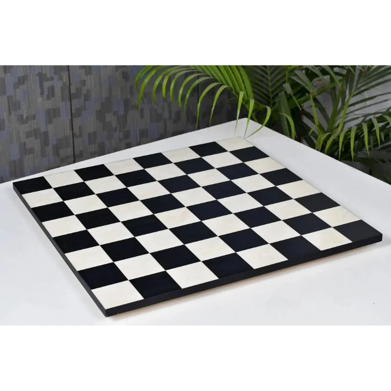 Chess Bazaar Pegasus Series Staunton Chess Pieces V2 (Ebony/Boxwood) With 48cm Black Anigre & Maple Chess Board