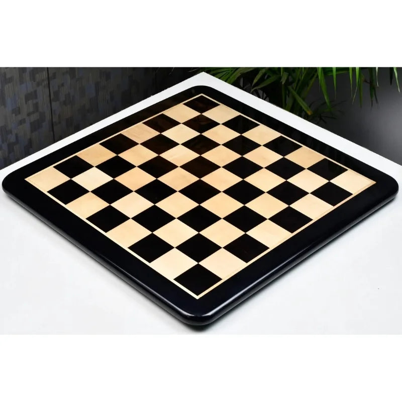 Chess Bazaar Pegasus Series Staunton Chess Pieces V2 (Ebony/Boxwood) With 58cm Ebony & Maple Chess Board