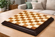 Luxury sheesham and maple chess board, 53cm with 56mm squares
