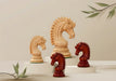 Bud rosewood chess pieces with a 113mm king and weighted felted bases