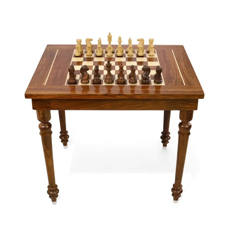Chessmasters Series 76cm Chess Table & Pieces Bundle
