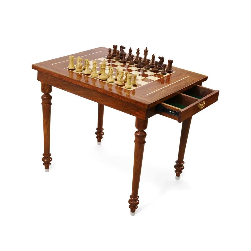 Chessmasters Series 76cm Chess Table & Pieces Bundle