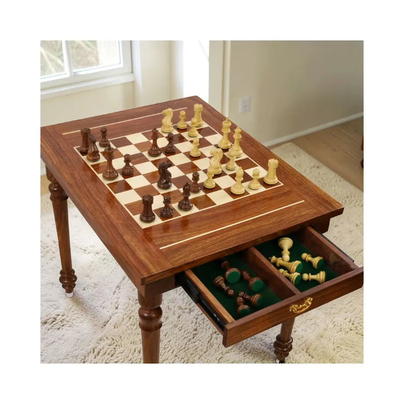 Chessmasters Series 76cm Chess Table & Pieces Bundle