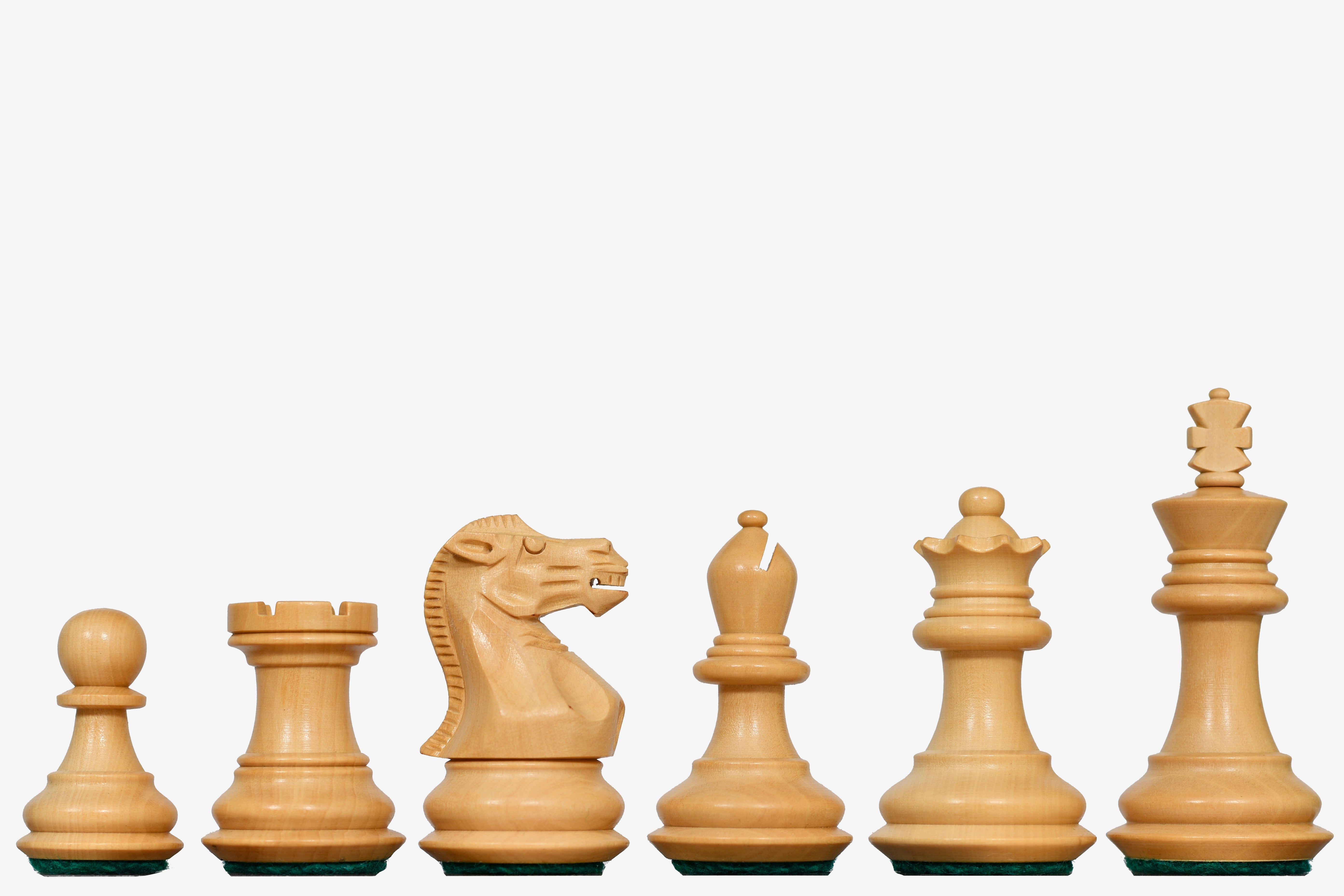 Hand carved sheesham Staunton chess pieces, 2.6 inch king, Collector Series