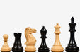 Sterling Chess Desert Gold Staunton chess pieces in ebonised and natural boxwood, 100mm king