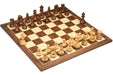 Sheesham rosewood Dubrovnik chessmen showing open grain, 34 piece Fischer pattern