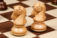 Sheesham dark pieces and boxwood light pieces, 1950 Dubrovnik reproduction chessmen