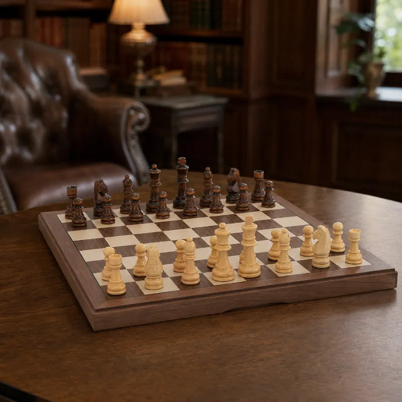 Dal Rossi 38cm Folding Chess Set