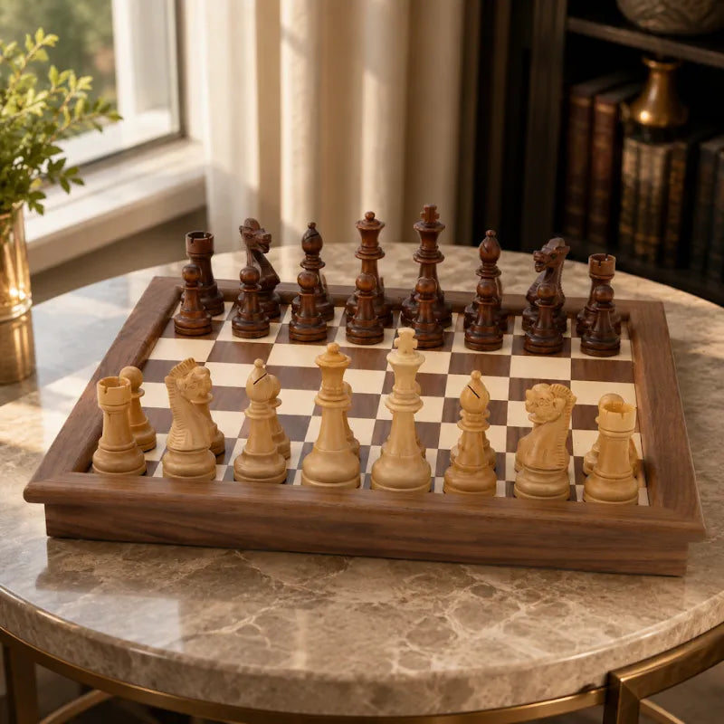 Dal Rossi 45cm Folding Chess Set