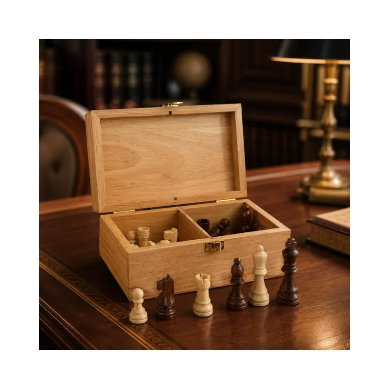 Dal Rossi 85mm Chess Pieces With Storage Box