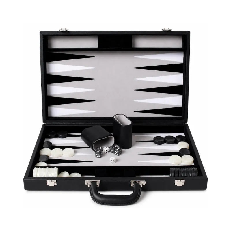 Dal Rossi Black 45cm Backgammon Set