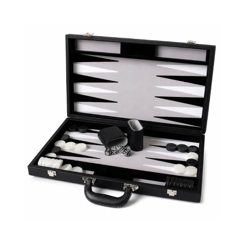 Dal Rossi Black 45cm Backgammon Set