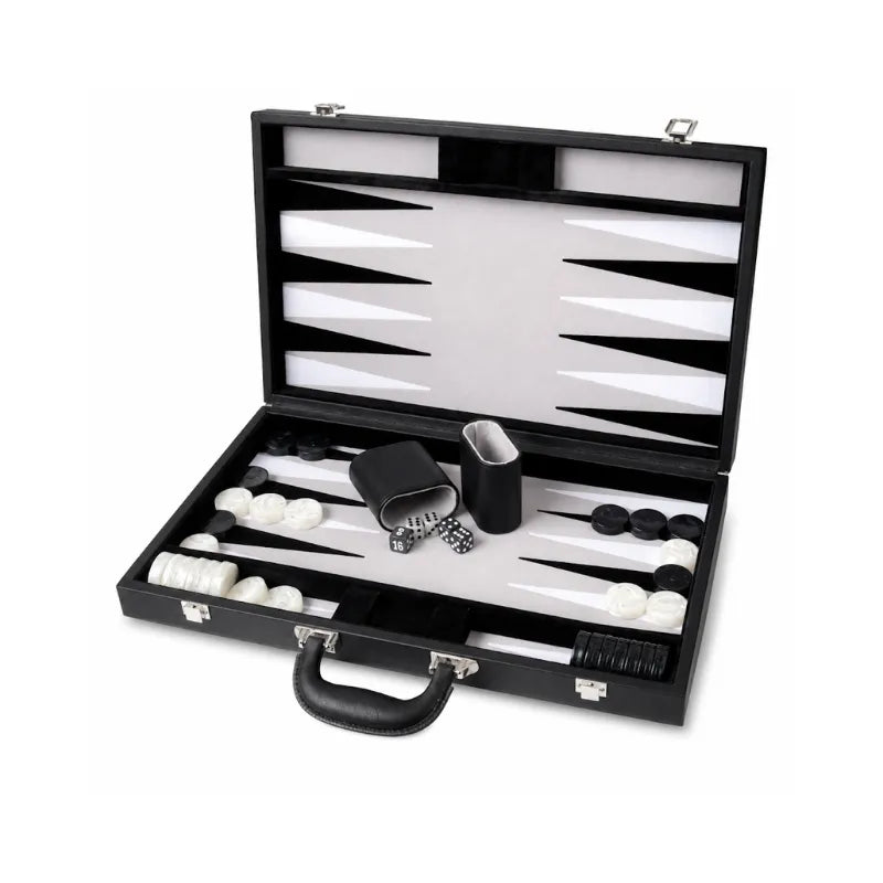 Dal Rossi Black 45cm Backgammon Set