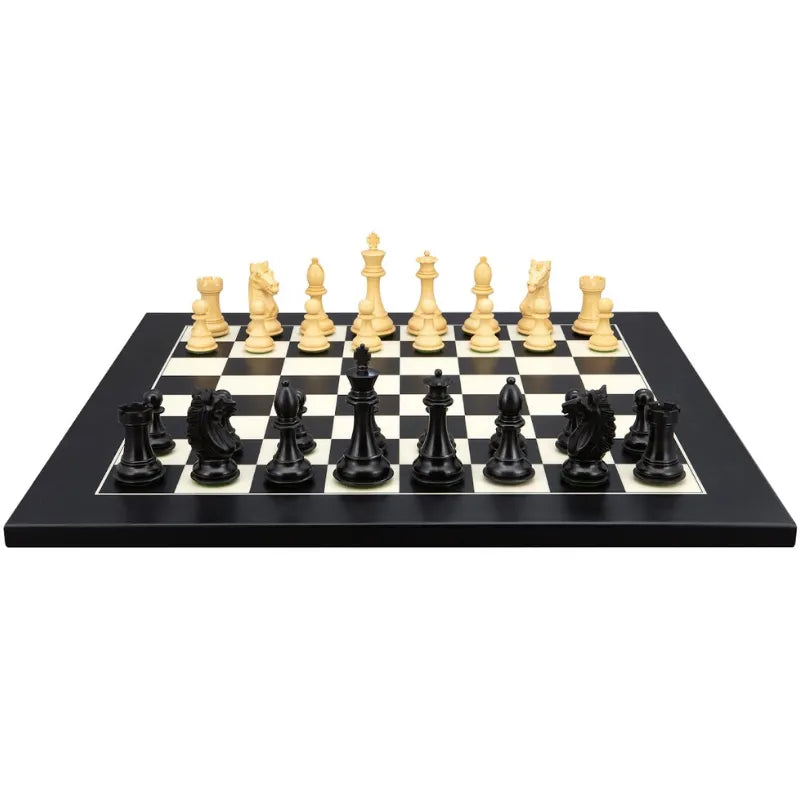Dal Rossi Black & Erable 50cm Staunton Chess Set