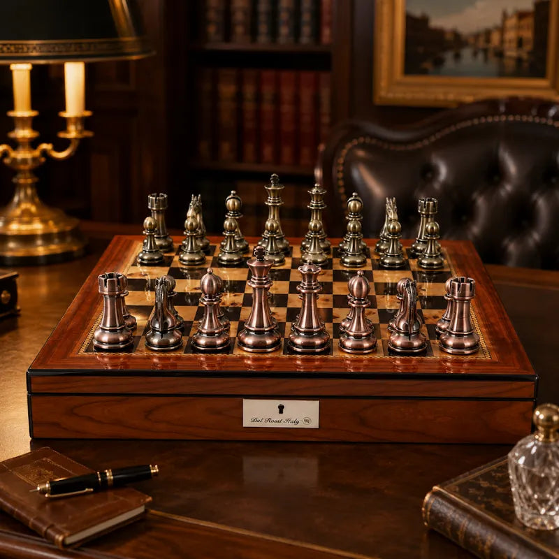 Dal Rossi Copper & Bronze 50cm Chess Set
