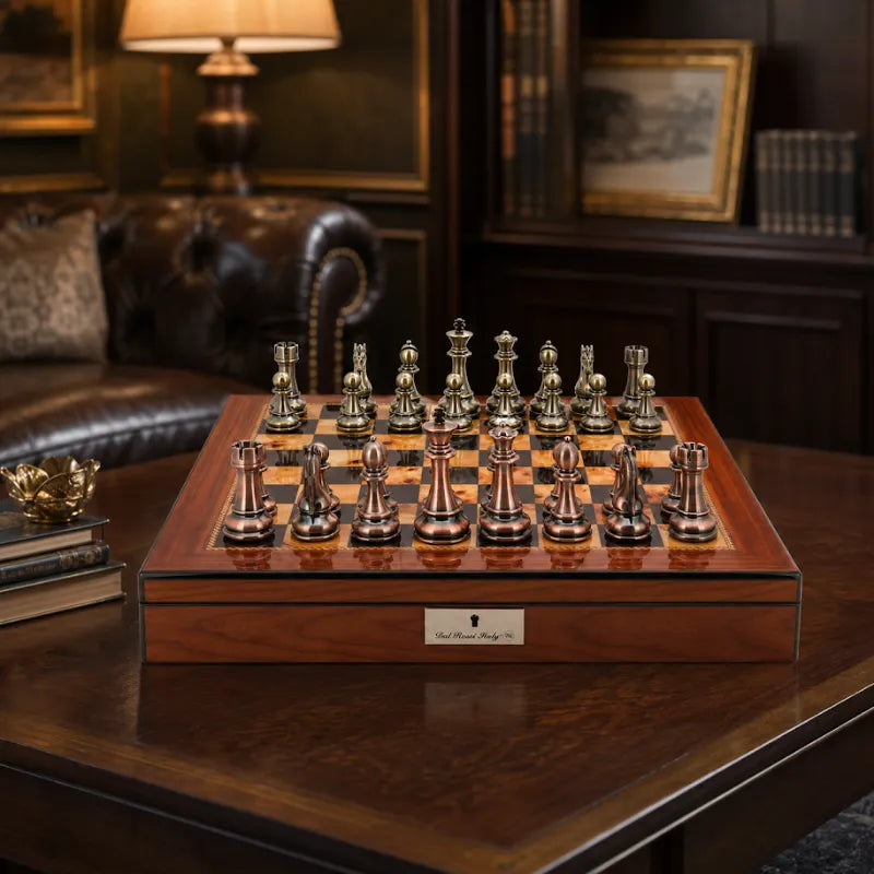 Dal Rossi Copper & Bronze 50cm Chess Set