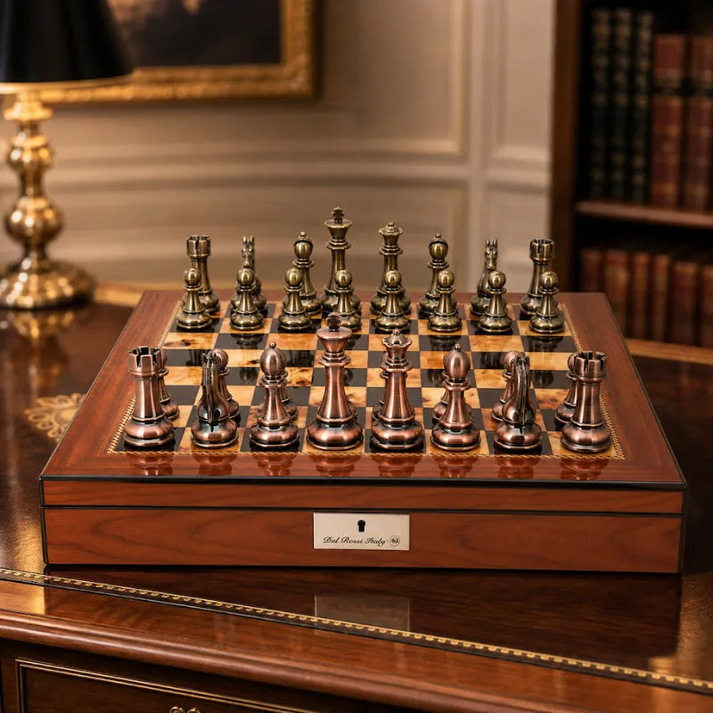 Dal Rossi Copper & Bronze 50cm Chess Set