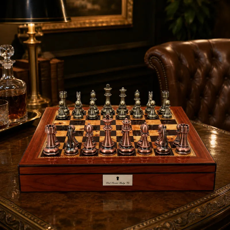 Dal Rossi Copper & Bronze 50cm Chess Set