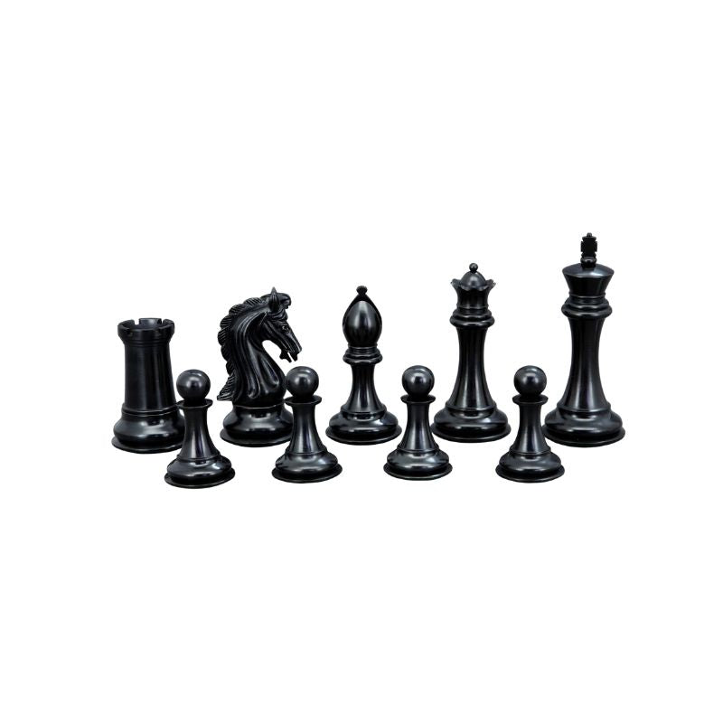 Dal Rossi Ebony Finish Boxwood Double Weighted Chess Pieces On 50cm Mahogany Finish Chess Board With Compartments