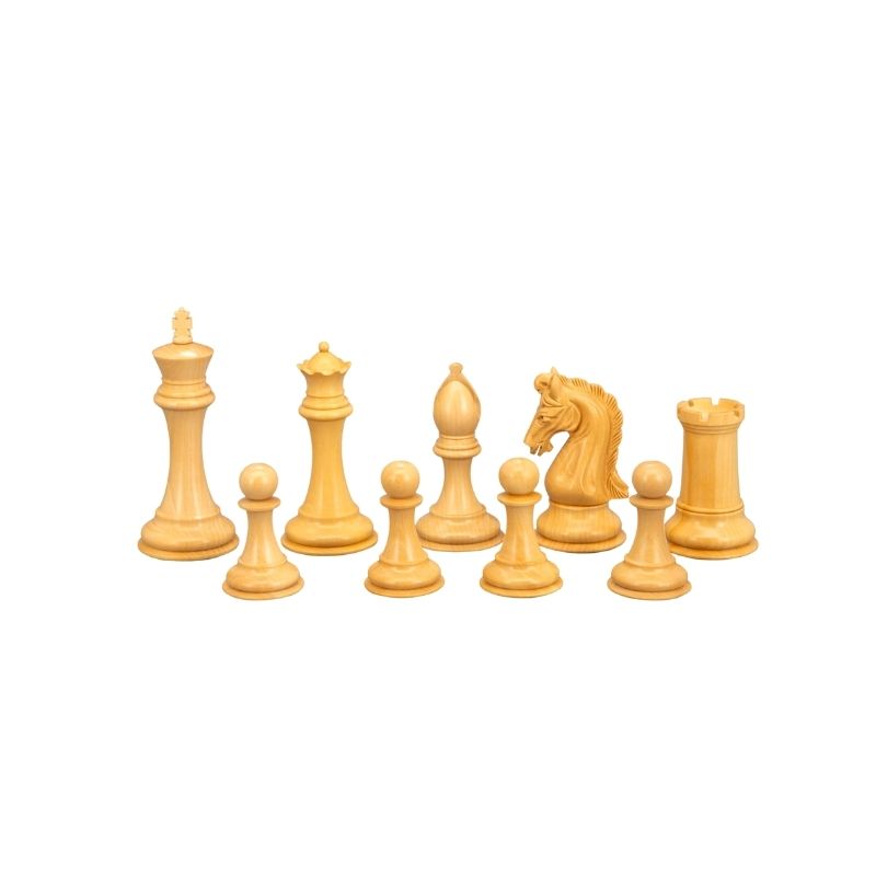 Dal Rossi Ebony Finish Boxwood Double Weighted Chess Pieces On 50cm Mahogany Finish Chess Board With Compartments