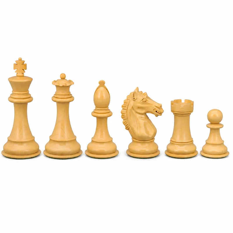 Dal Rossi Ebony & Boxwood 95mm Double Weighted Staunton Chess Pieces