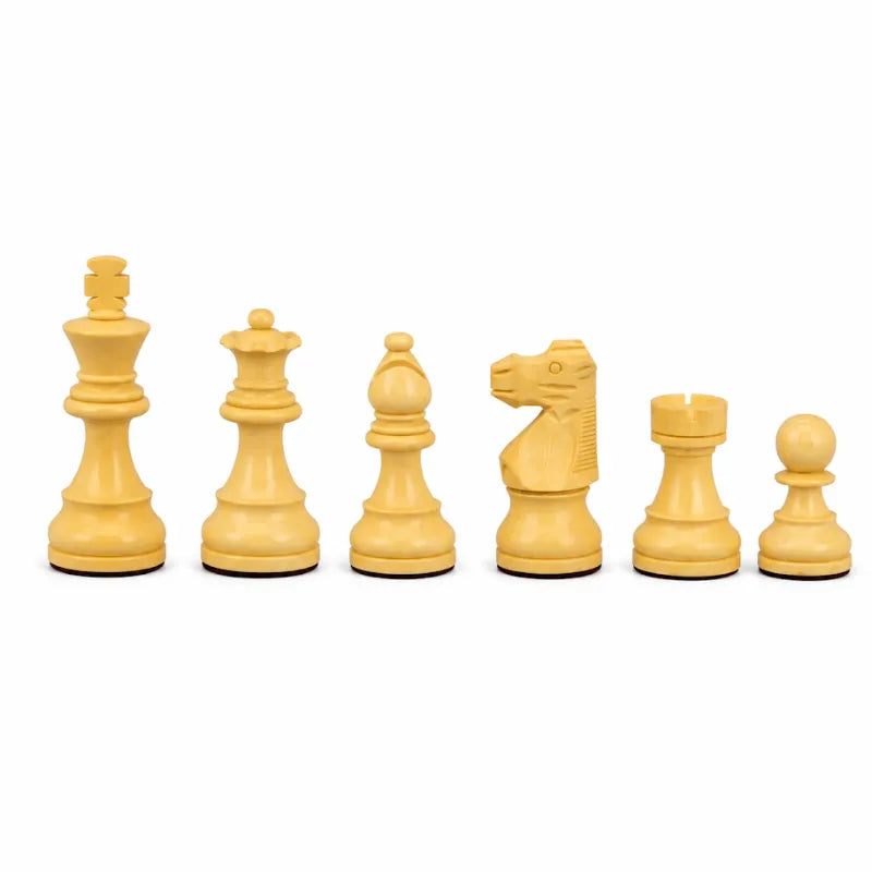 Dal Rossi French Lardy Boxwood & Rosewood Double Weighted Chess Pieces
