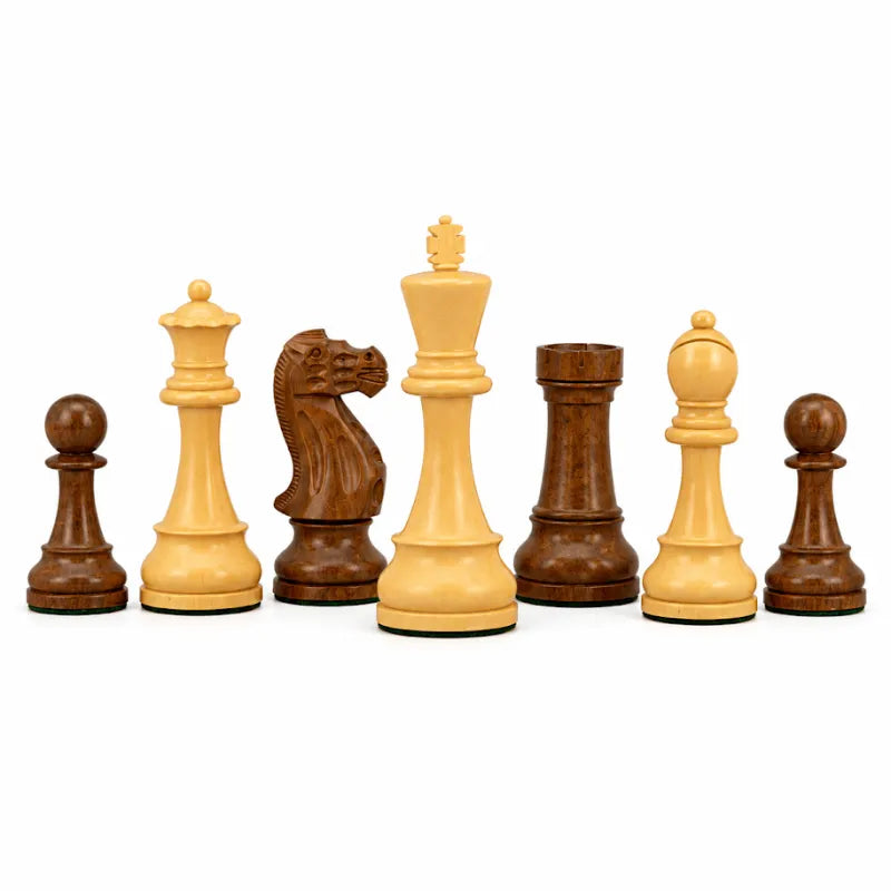 Dal Rossi French Lardy Boxwood & Sheesham 150mm Double Weighted Chess Pieces
