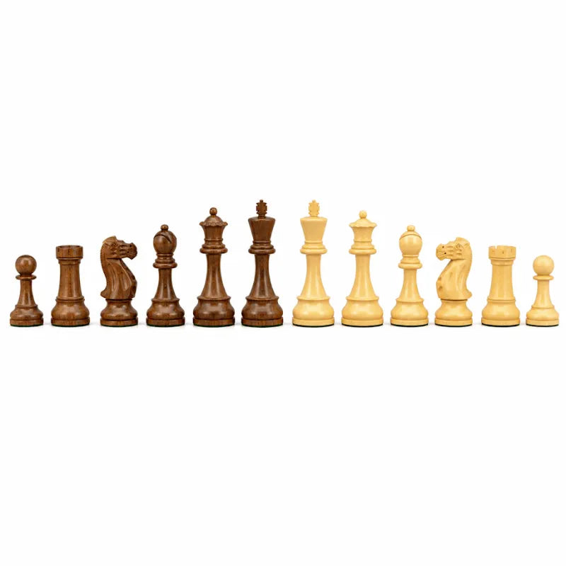 Dal Rossi French Lardy Boxwood & Sheesham 150mm Double Weighted Chess Pieces