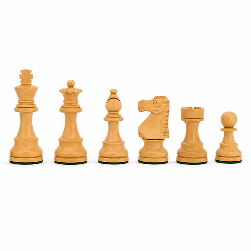 Dal Rossi French Lardy Boxwood & Sheesham Double Weighted Chess Pieces