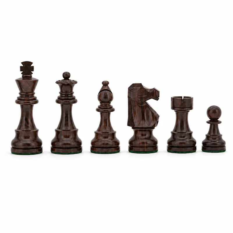 Dal Rossi French Lardy Boxwood & Sheesham Double Weighted Chess Pieces
