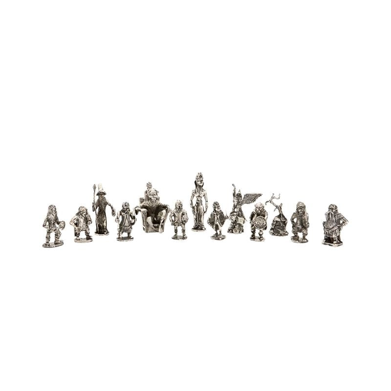 Dal Rossi Good And Evil Chess Pieces On 50cm Walnut Finish Chess Board