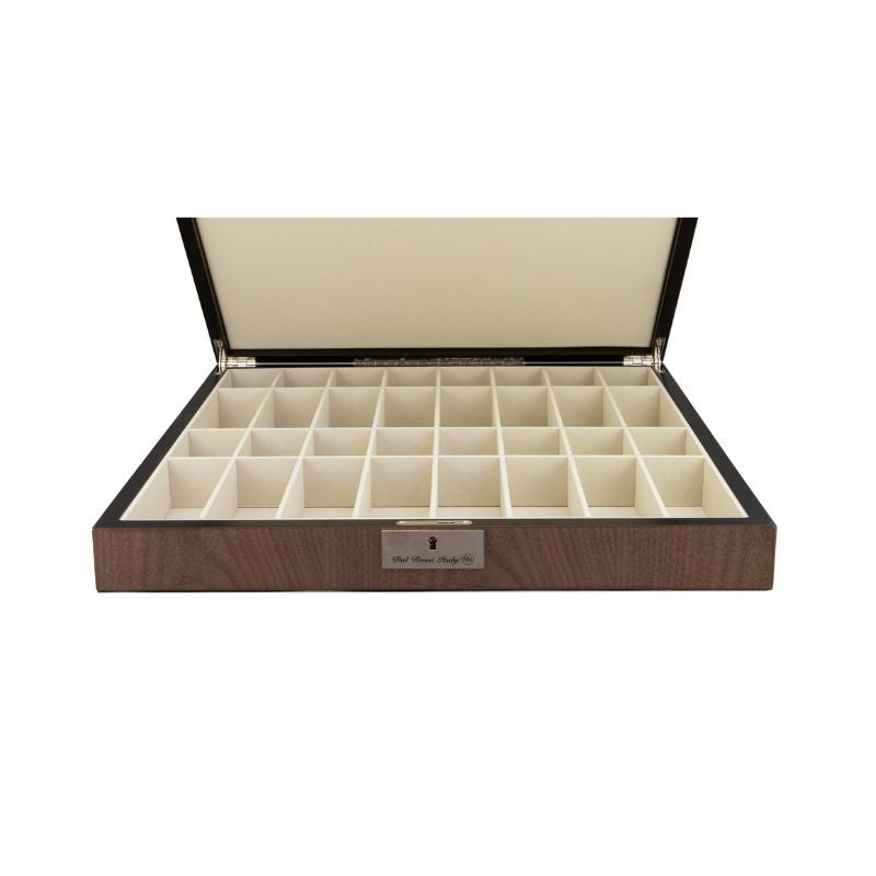 Dal Rossi Good & Evil Chess Pieces On 50cm Walnut Inlaid Chess Board With Compartments