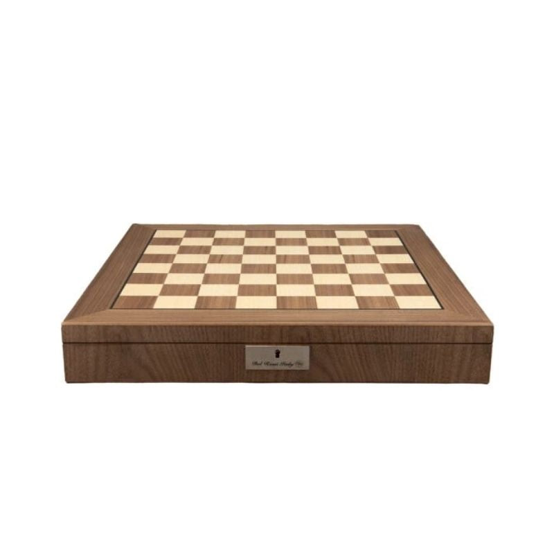 Dal Rossi Good & Evil Chess Pieces On 50cm Walnut Inlaid Chess Board With Compartments