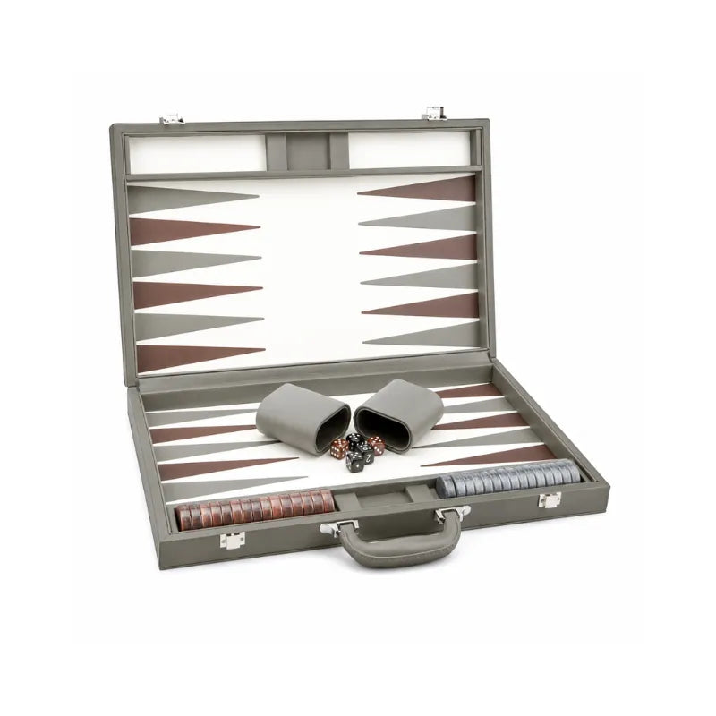 Dal Rossi Grey 45cm Backgammon Set