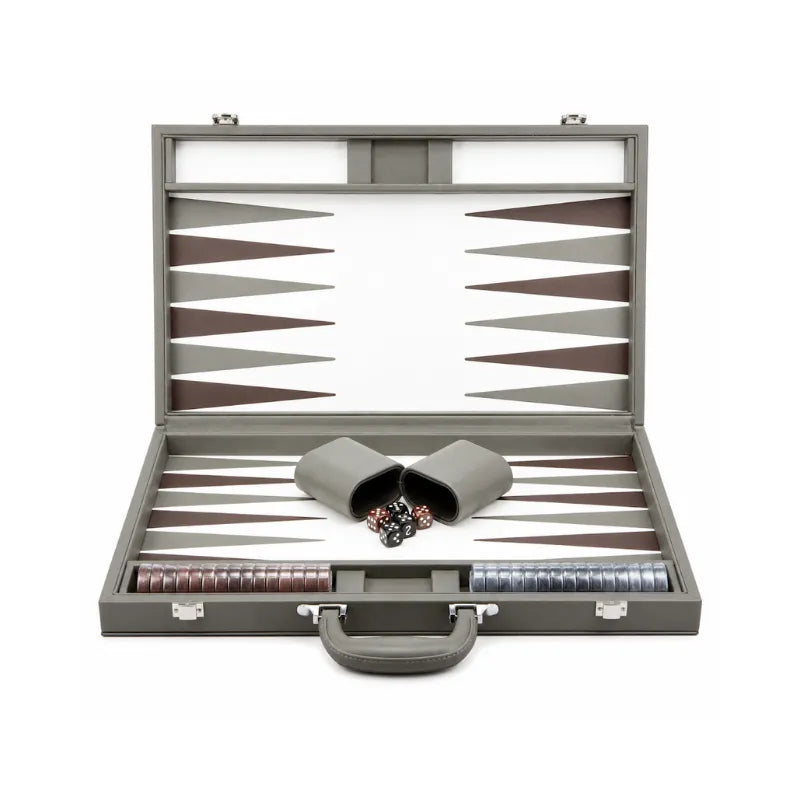 Dal Rossi Grey 45cm Backgammon Set