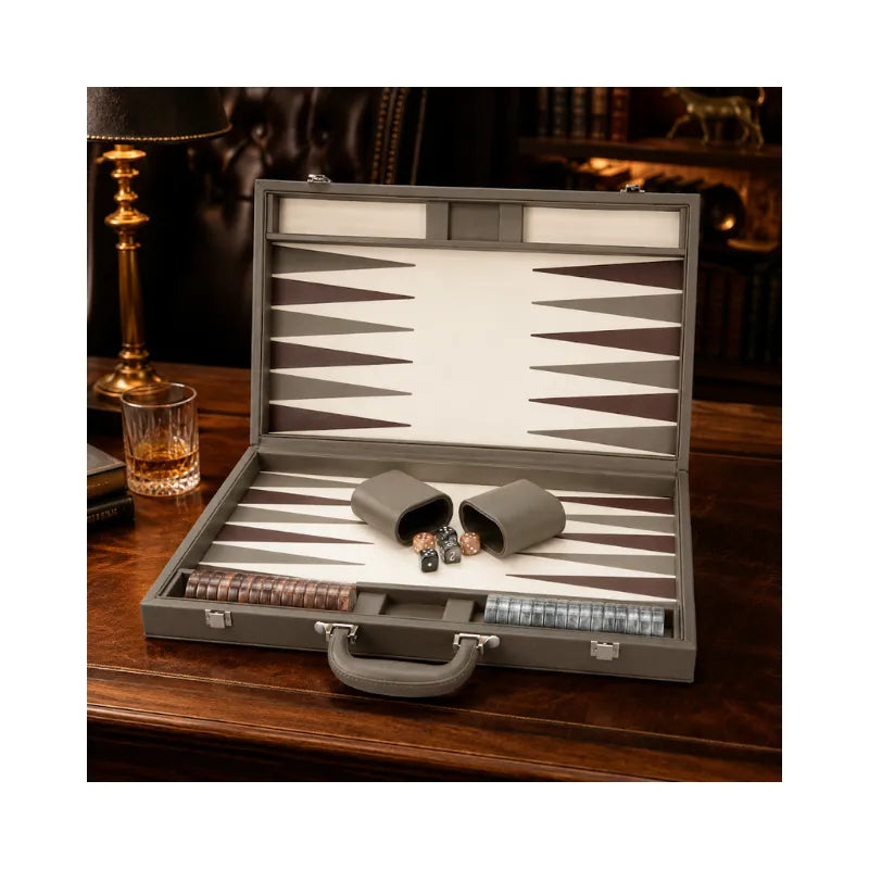 Dal Rossi Grey 45cm Backgammon Set