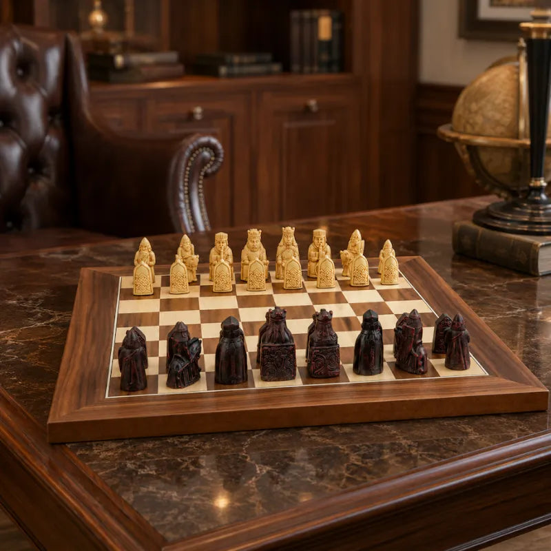 Dal Rossi Isle Of Lewis 40cm Chess Set