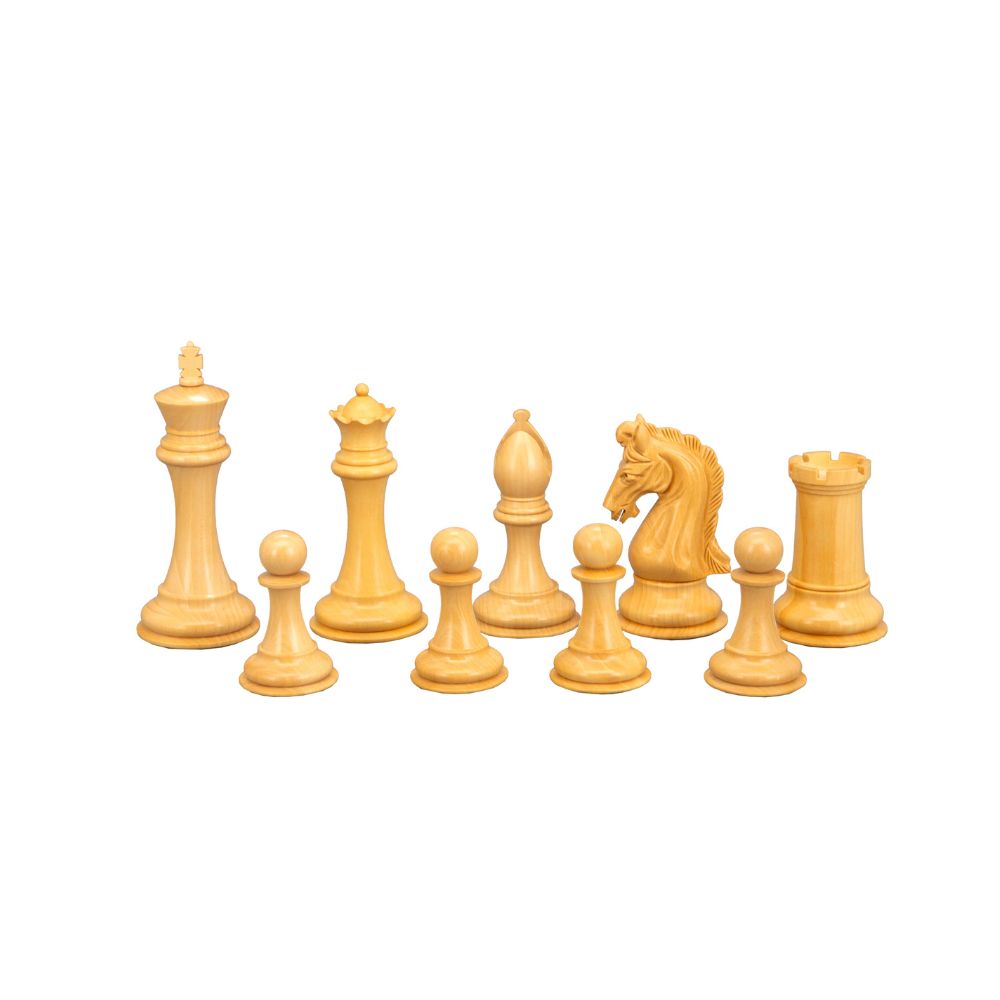 Dal Rossi Italy Ebony & Boxwood Chess Pieces (105mm) 2