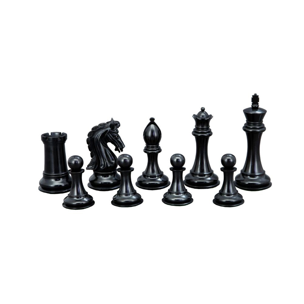 Dal Rossi Italy Ebony & Boxwood Chess Pieces (105mm) 3