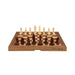 Dal Rossi Italy Light Walnut & Boxwood Finish Folding Chess Set 16″ 1