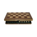 Dal Rossi Italy Light Walnut & Boxwood Finish Folding Chess Set 16″ 3