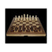Dal Rossi Italy Light Walnut & Boxwood Finish Folding Chess Set 16″ 4