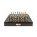 Dal Rossi Italy Medieval Warrior Chess Set on Carbon Fibre Shiny Finish Chess Box 20” with Compartments 1