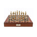 Dal Rossi Italy Renaissance Chess Set on Walnut Finish Chess Box 20” with Compartments 1