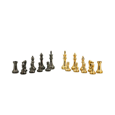 Dal Rossi Italy Very Heavy Brass Staunton Chessmen (110mm) 1