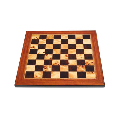 Dal Rossi Italy Walnut Shiny Finish Chess Board 40cm